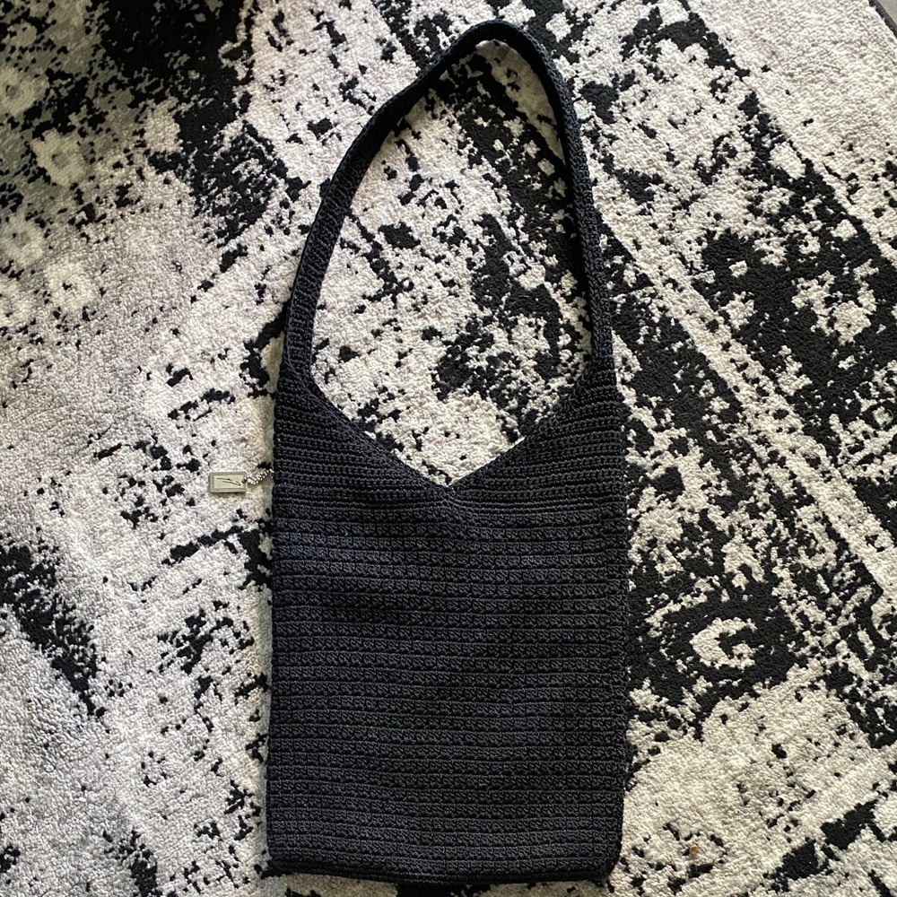 Bag Black Knit Shoulder Bag